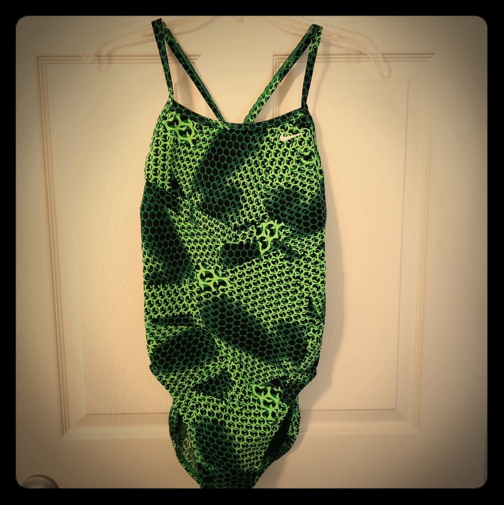 Womens Green Nike Racerback Swimsuit 34 / WMS 8